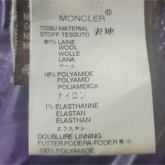 Vintage Y2K Moncler Brown Label Wool Down Glen Plaid Puffer Coat 2 = M - Picture 16 of 16